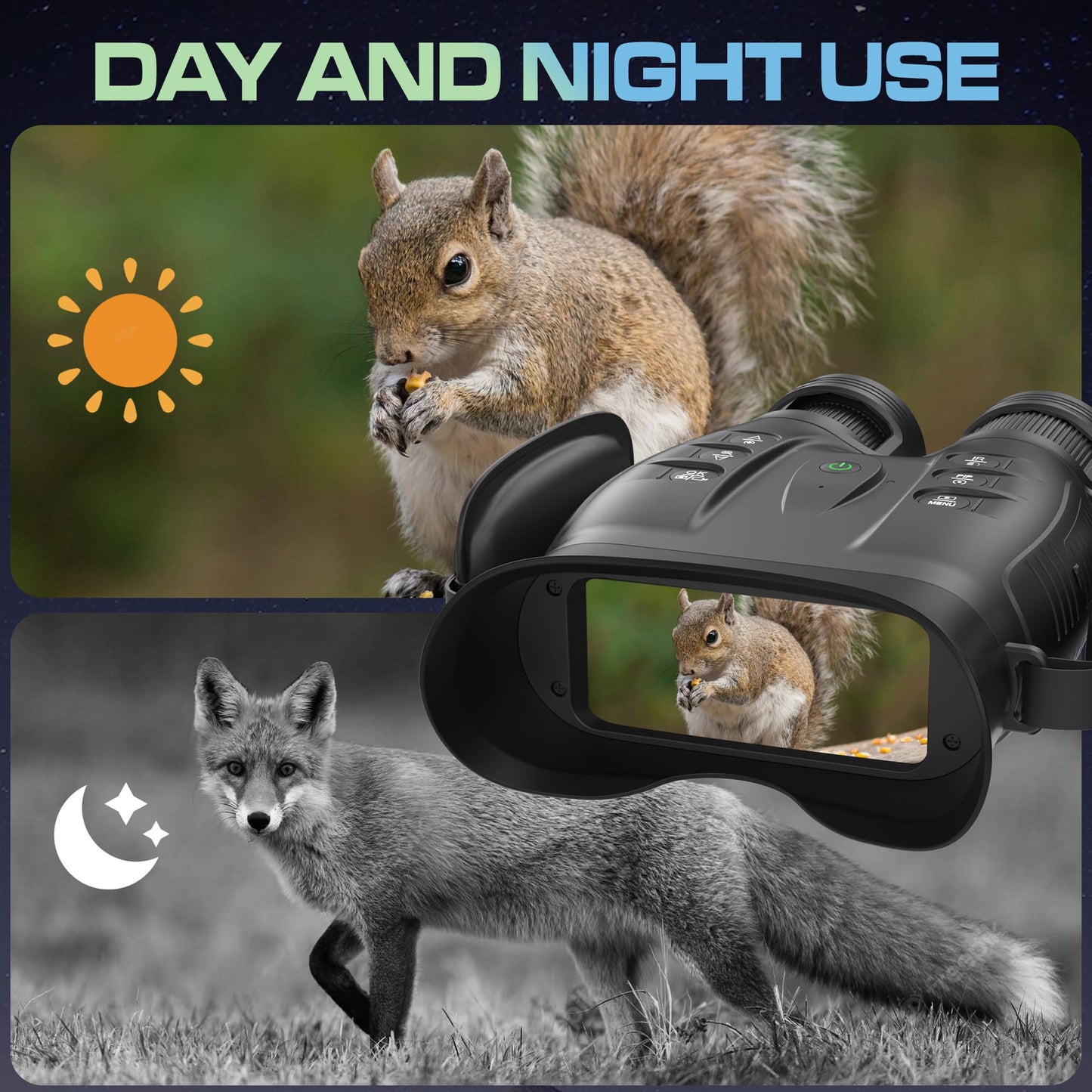 oneleaf.ai Find NV200 True 4K 35mm Night Vision Binoculars, Night Vision Goggles for Observation/Hunting, Night Viewing Distance up to 600M (Day Viewing Distance up to 6KM)