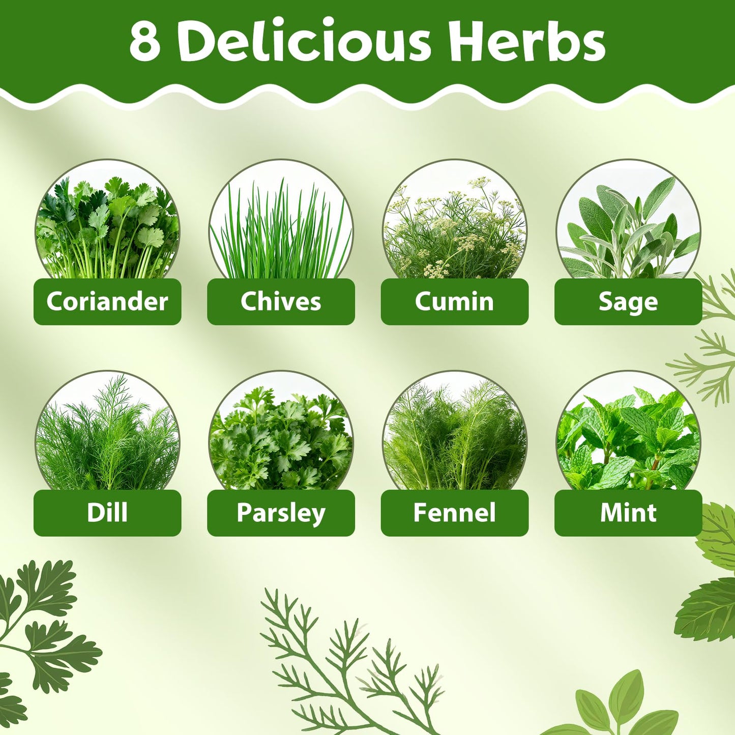 LUOJIBIE 8 Herb Indoor Garden Kit for Beginners, Complete Windowsill Growing Gifts Set with Tools, Mother's Day Gifts for Mom,Unique Christmas Birthday Gifts for Women Men Girls Kitchen Housewarming
