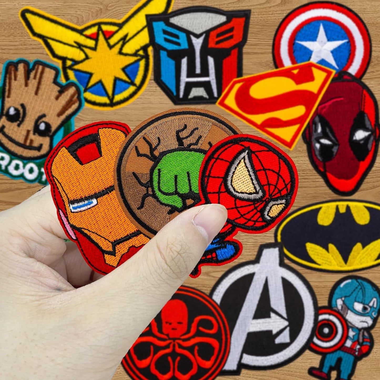 20PC Iron on Patches for Clothes,Embroidered Applique Patches Sewing on Iron on Patches for Jeans Jackets Hats Shoes Backpacks