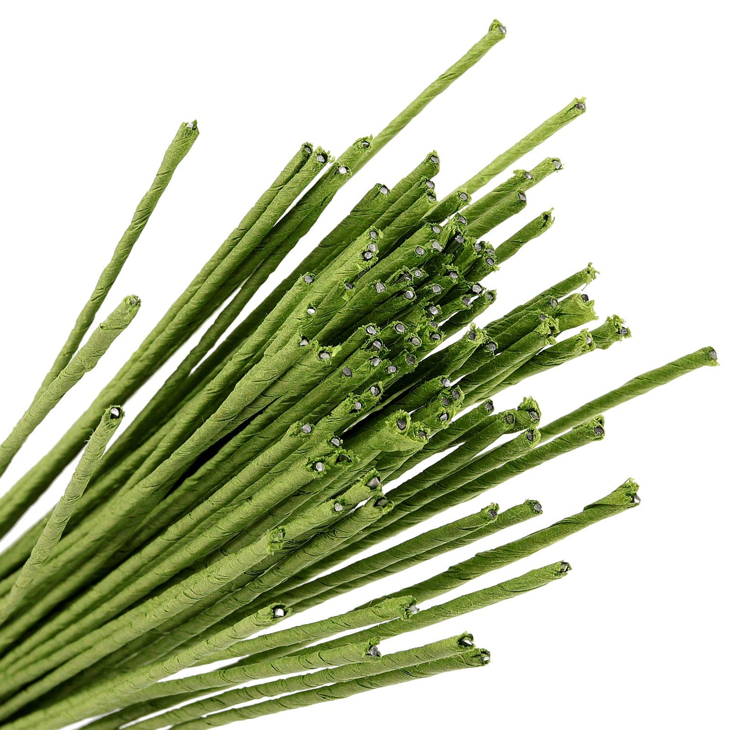 KEILEOHO 200 PCS Floral Stem Wire 14 Gauge 15.75 Inches Length, Green Floral Wire, Floral Paper Wrapped Wires for Flower Making, DIY Floral Arrangements and Decorations