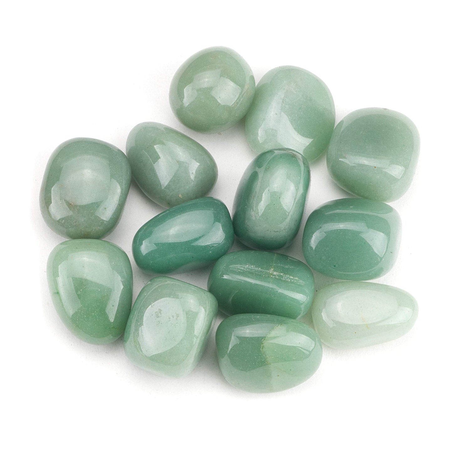 Cherry Tree Collection 1/2 Pound Polished Stones - 1/2" - 1" Size Tumbled Stones - Tumbled Crystals Bulk for Healing, Reiki, Chakra (Green Aventurine)