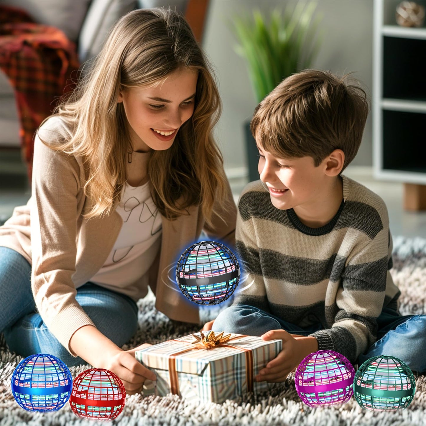 UROINT 2026 Flying Orb Ball for Kids, Magical Hover Cosmic Space Boomerang Rotating Floating Mini Hand Drone Stocking Stuffer Xmas Toys for Girls Boys Teen Age 6 7 8 9 10+ Gray