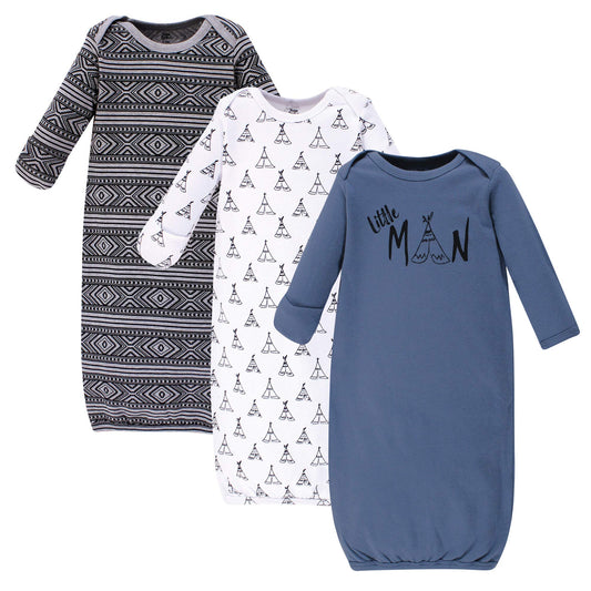 Yoga Sprout Cotton Gowns, 3 Pack