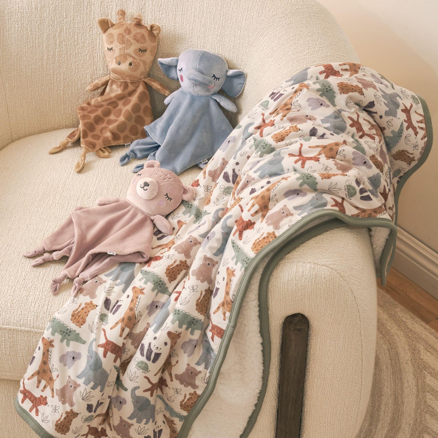 Little Sleepies Giraffe Lovey for Baby Girl & Boy, Newborn Gift Essentials, Stuffed Animal w/Security Blanket