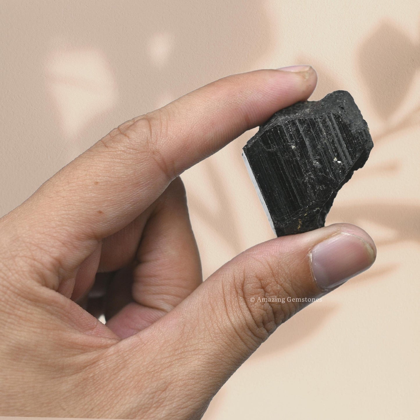 Amazing Gemstone Black Tourmaline Selenite Crystal - 1/2 lb Bulk Raw Black Tourmaline Crystals and Selenite Healing Crystals for Protection, Crystal Grid, Energy Piedra Selenita Original