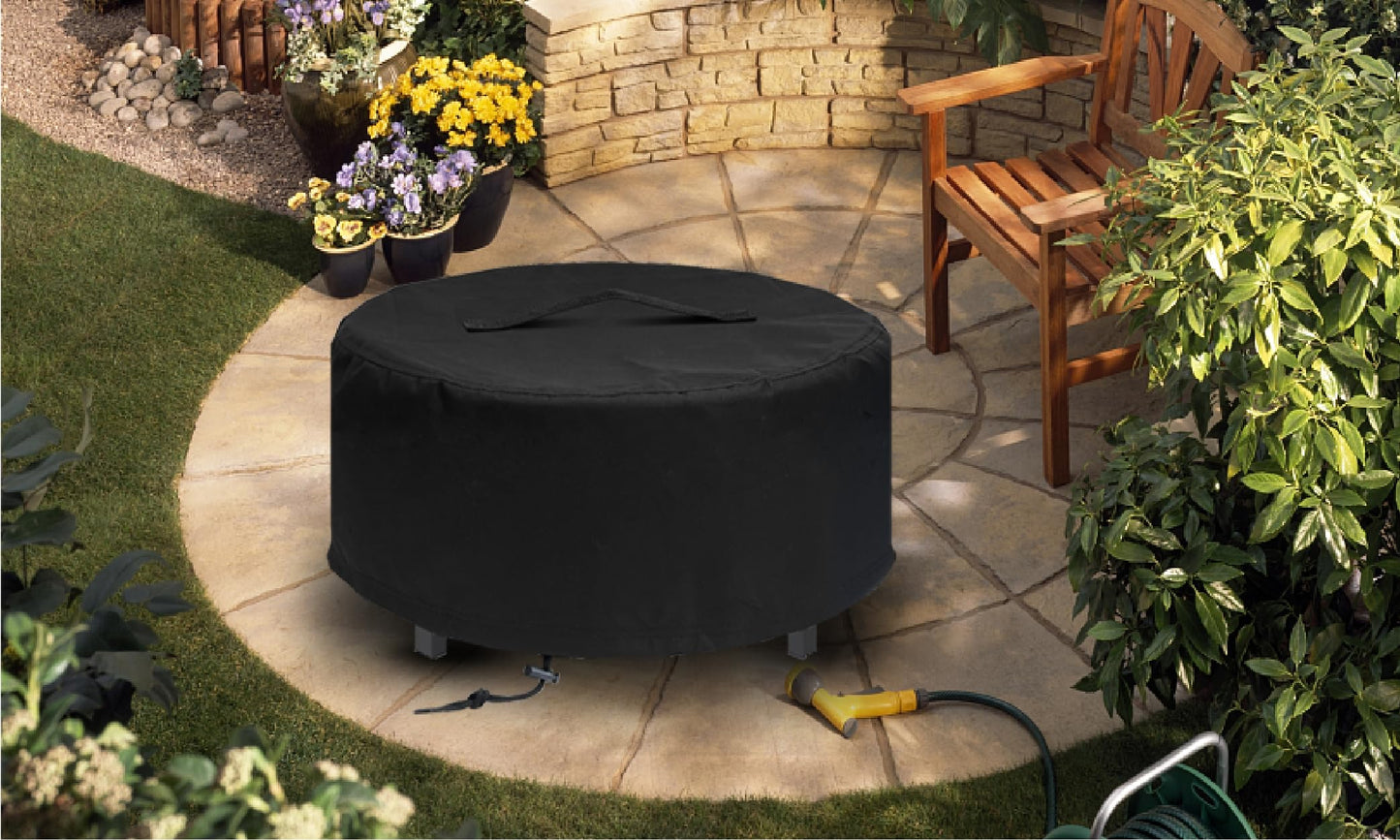 MAVINCHER Fire Pit Cover for Solo Stove - Surround Tabletop Shelter, Elevation for Ranger & Bonfire Fire Pits, Black, 44" D x 20" H