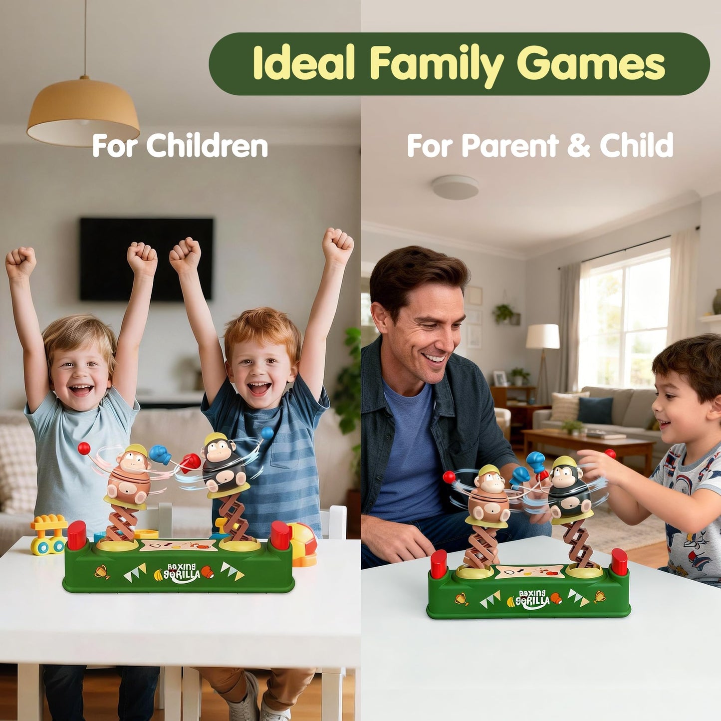 BDuck Games for Kids, Toddler Punching Toys Kids Game Boxing Gorilla, Educational Toys Preschool Games for Toddler 3+, Family Games 2 Players Birthday Gifts Easter Back-to-School