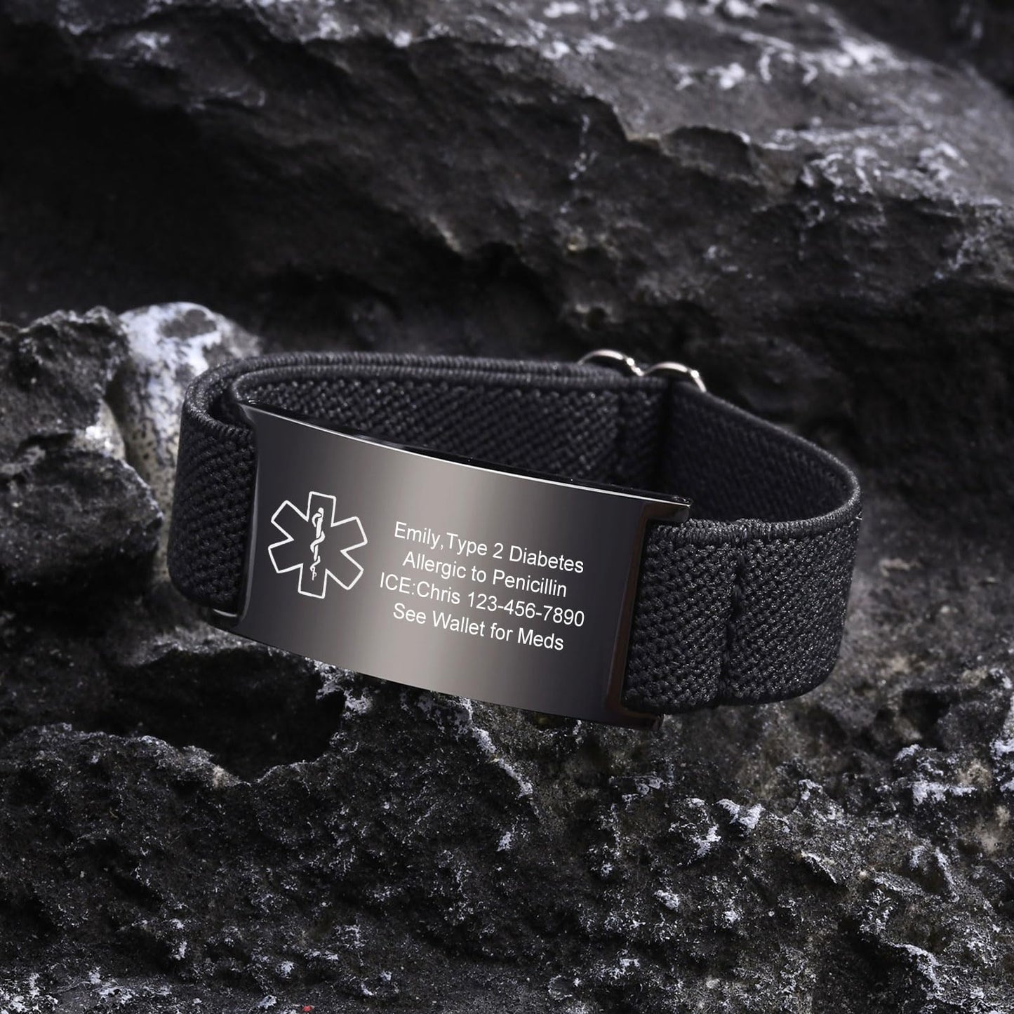 VNOX Dnr(Do Not Resuscitate) Medical Alert Bracelets for Men Patients Stainless Steel Emergency Bracelets Wristbandersonalized Mens Life Health Alert Bracelet