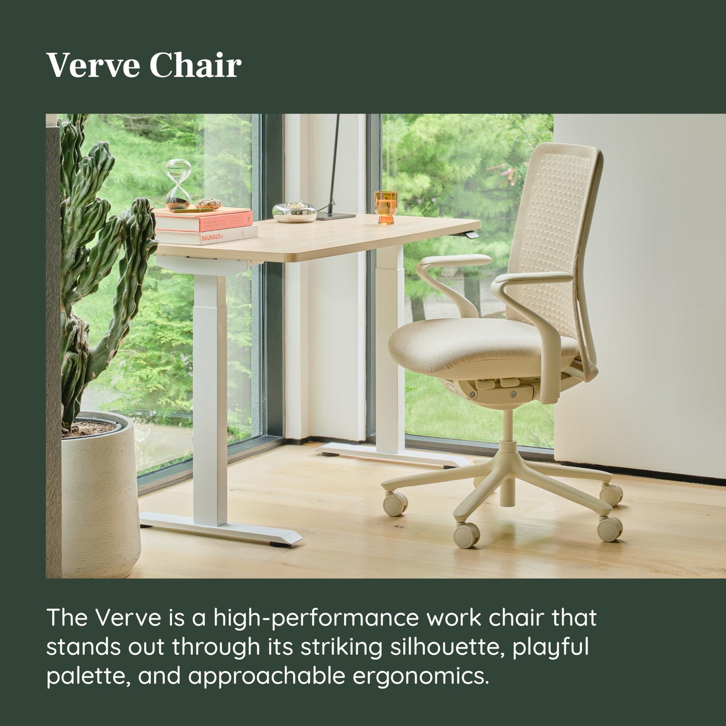 Branch Verve Chair - High Performance Executive Office Chair with Contoured Back and Adjustable Lumbar Support - High Density Foam Cushion and 3D Knit Back - Fits 5' to 6', Up to 275 lbs, Wheat