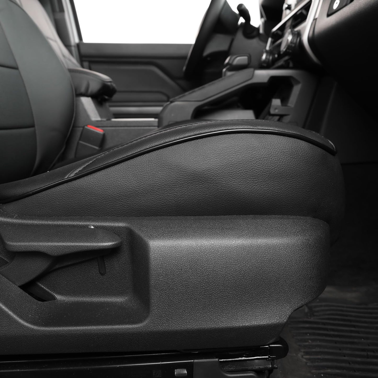 EKR Custom Fit Tacoma Car Seat Covers for Select Toyota Tacoma (Petrol) 2024 2025 2026 Double cab SR,SR5,TRD Sport,TRD Off-Road,Limited -Full Set,Leather(Black)
