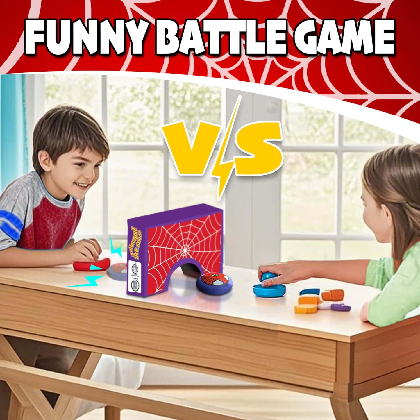 PHOSEA Tabletop Air Hockey Game for Kids,Hover Shell Strike Toy,Tabletop or Floor Multiplayer Sports Game for Ages 4-10,Boy Birthday Gifts-Boy Toys Age 4 6 7 8 9 10 Year Old,Ice Hockey Football