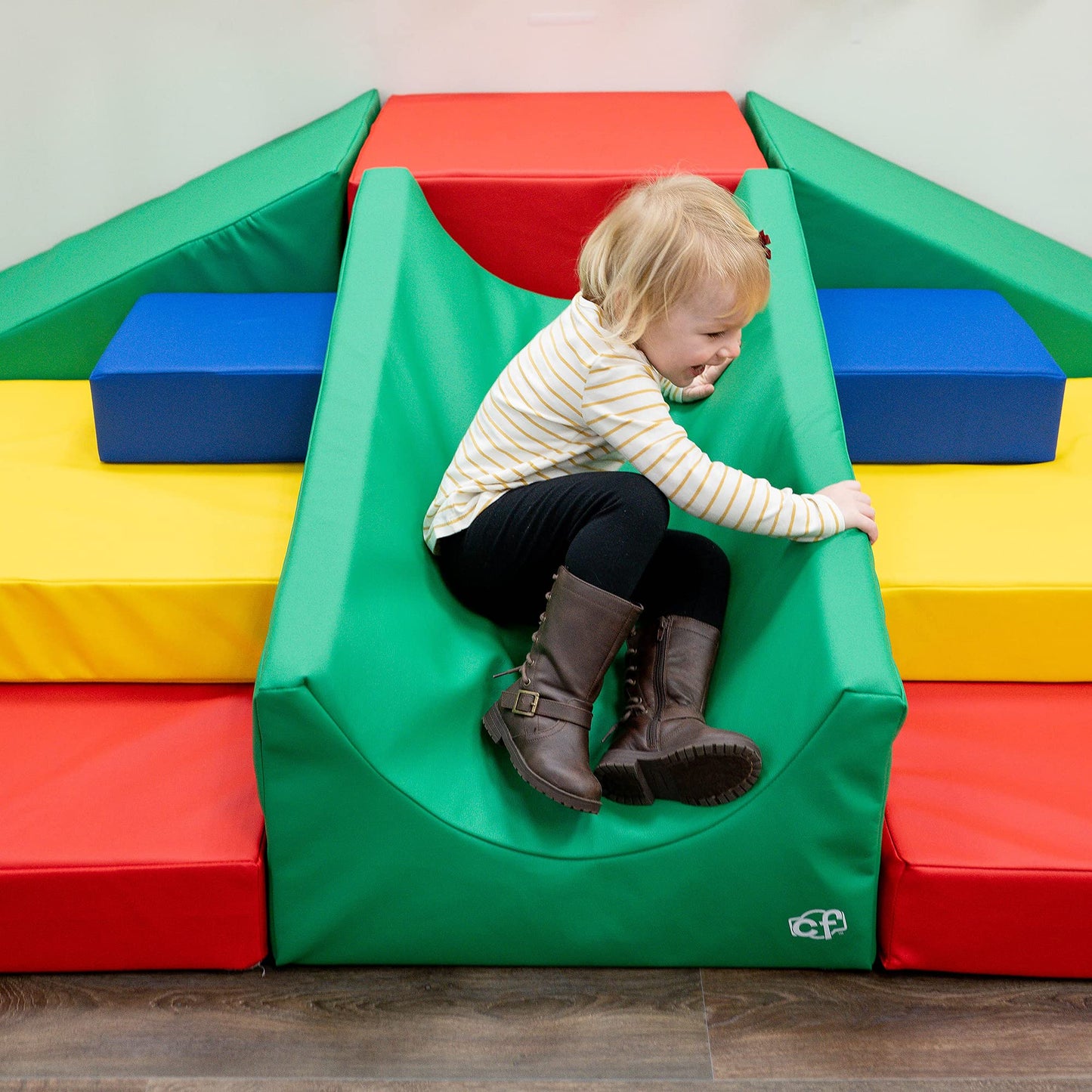 Children's Factory Highlands Climber, Rainbow, CF322-217, Baby Playroom Climber, Indoor Playground for Classroom or Daycare, Toddler Nursery Activity,multi