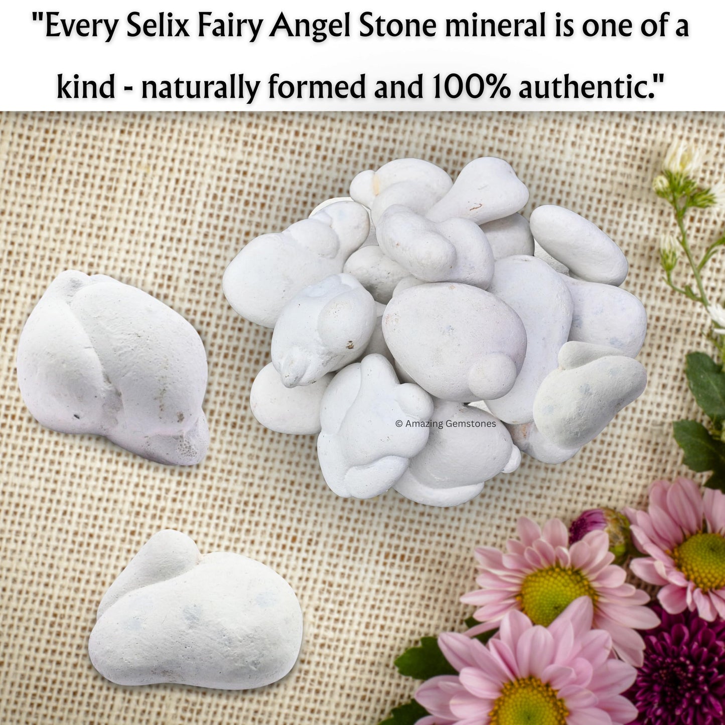 Fairy Stones Crystals and Healing Stones Mineral Specimen - Premium Menalite Goddess Gem Stones for Spiritual Growth - Healing Crystals Geodes Clusters for Meditation, Chakra Balance, and Energy (S)