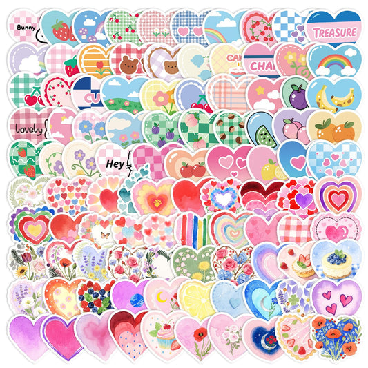 50PCS Valentines Stickers, Heart Stickers for Water Bottle, Scrapbook, Laptop, Valentine's Day Gift, Cute Love Decorative Sticker for Teens Adults