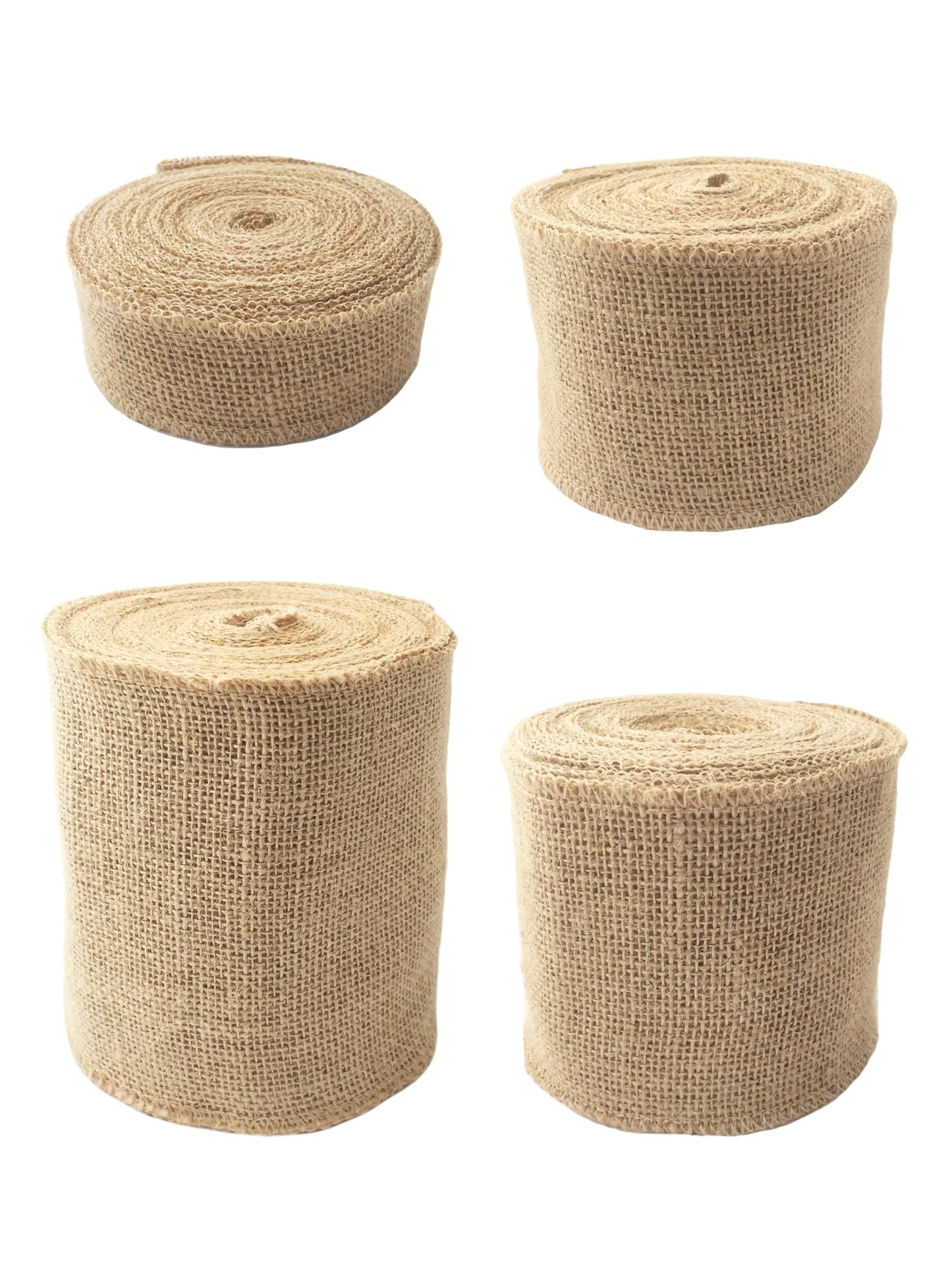 LWR CRAFTS Natural Burlap Ribbon 6 Inch x 32 Feet - Jute Fabric Webbing for Rustic Wedding Decorations, Table Runners, Chair Sashes, DIY Crafts & Christmas Wreath