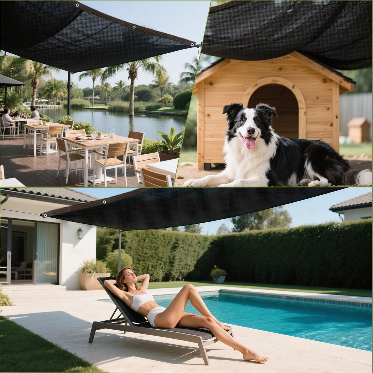 VOLA MANNER 40% Shade Cloth,10x20ft Tear Resistant Sun Shade Net with Reinforced Grommet,Durable Garden Shade Tarp Cover for Greenhouse,Plant Cover, Chicken Coop,Patio and Pergola,Black