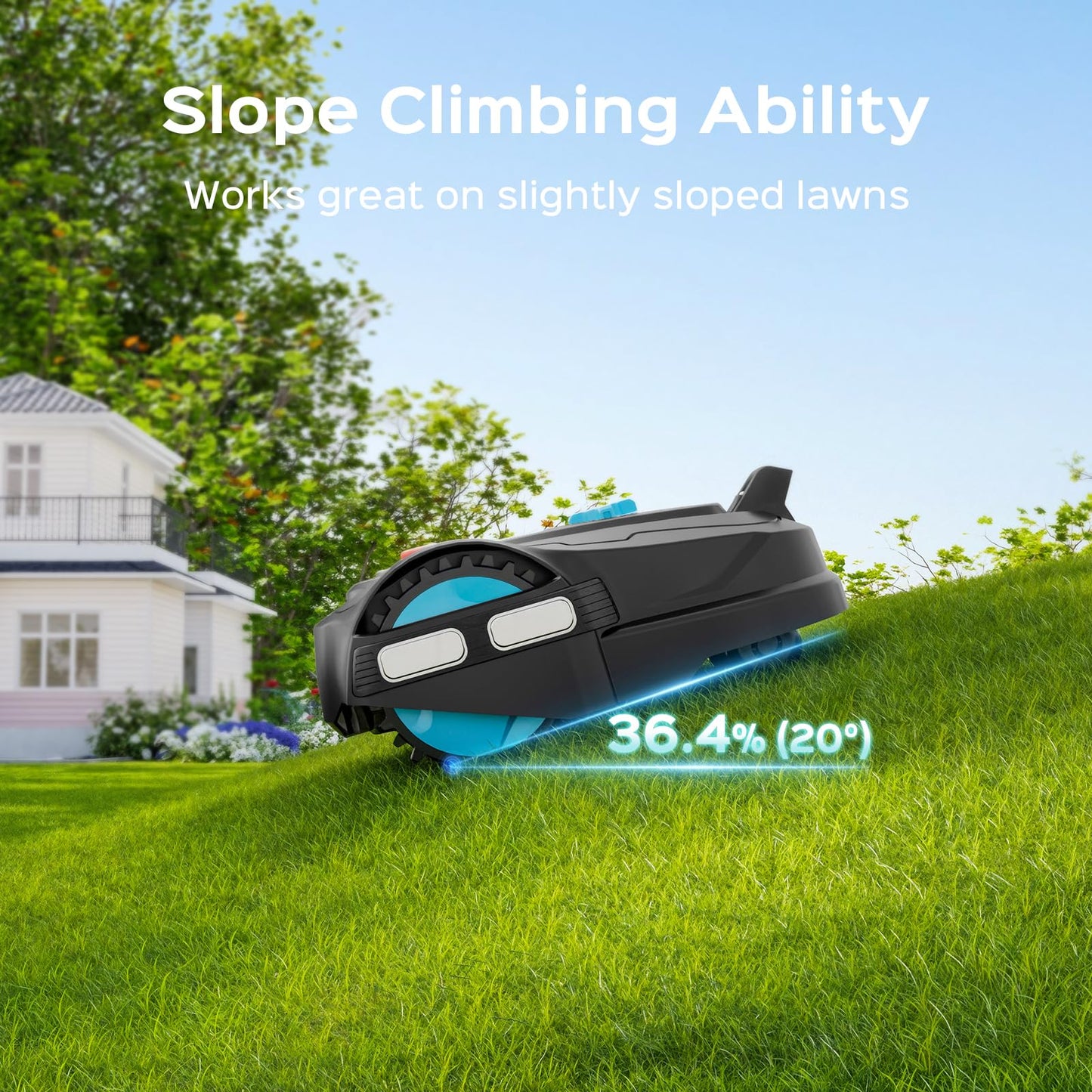YARDCARE 2026 M800Plus GPS+3D Vision Cordless Robot Lawn Mower with Bow-Shaped Path Mowing, APP Control, Robotic Lawnmower with Obstacle Avoidance, Auto-Charging for Lawns up to 8611 sq.ft