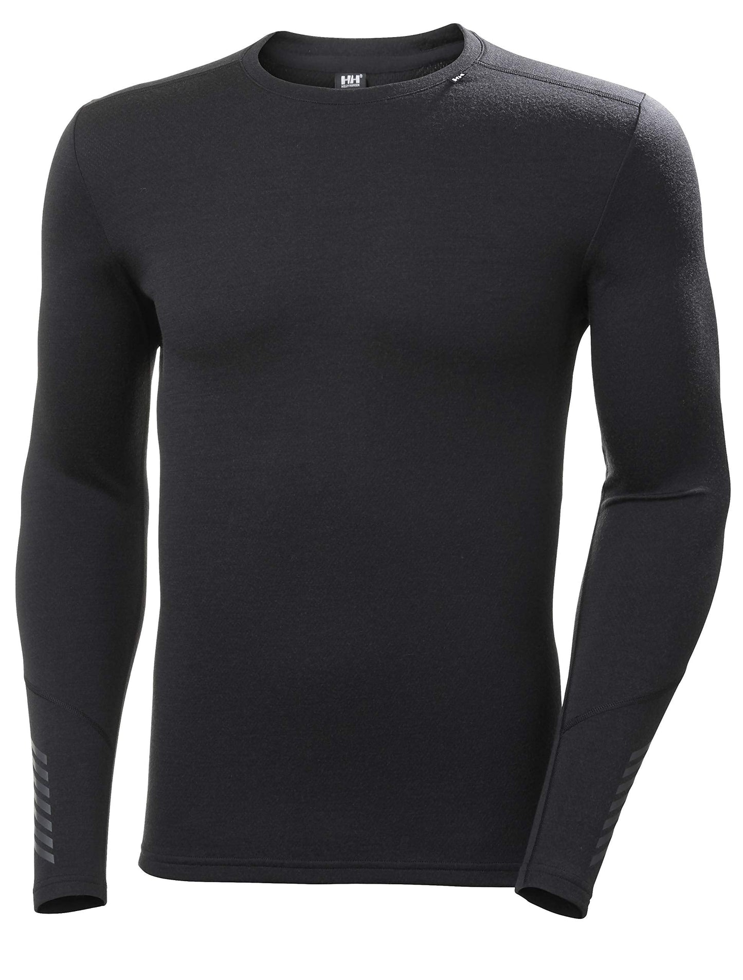 Helly-Hansen LIFA Merino Midweight Crew Base Layer for Men - Warm & Breathable, Ideal for Winter Sports & Outdoor Activities, 990 Black - 2XL