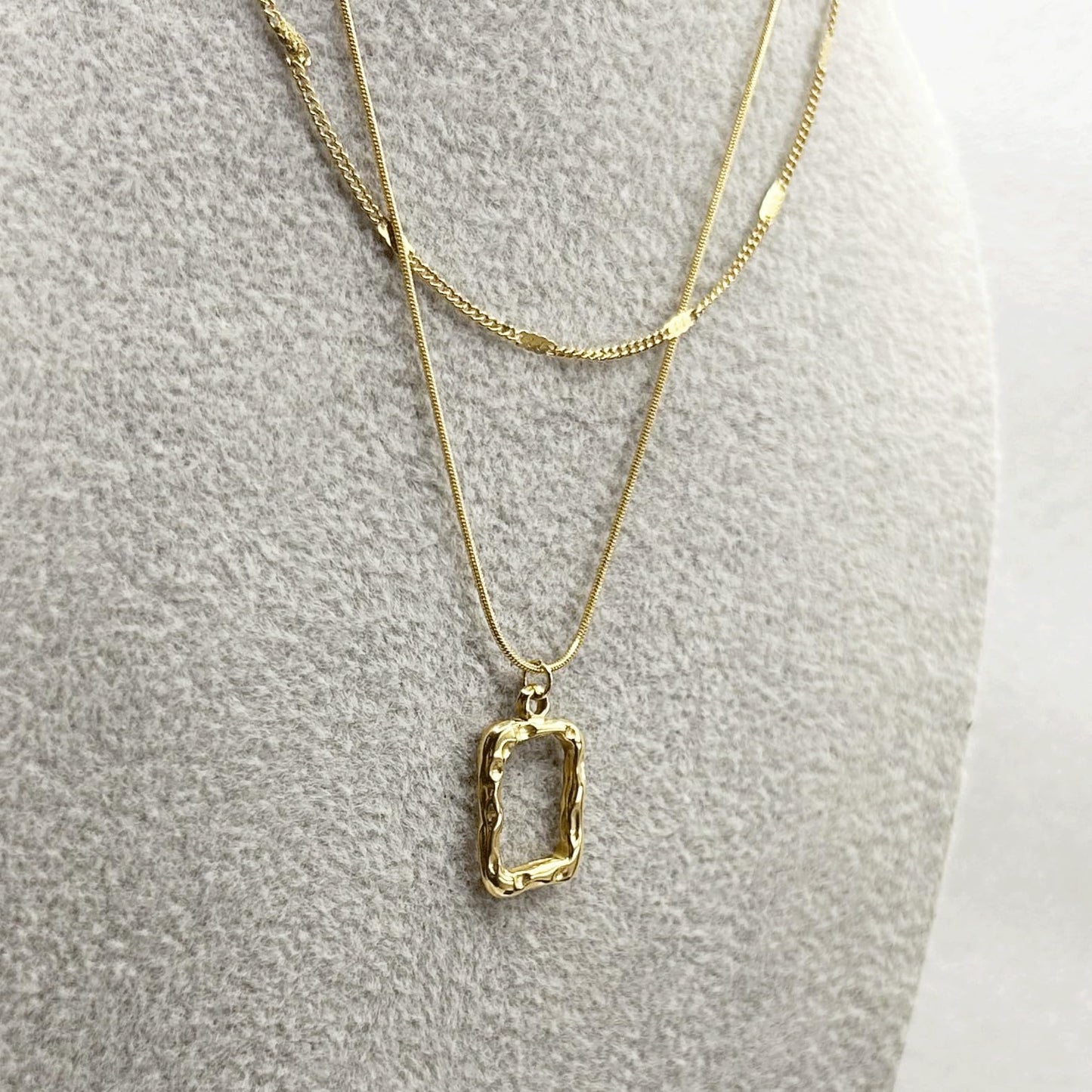 JELLYSEE Gold Necklaces for Women - 14K Gold Plated Layering Necklaces Trendy Circle Paperclip Chain Pendant Choker Necklace, Simple Diamond Cross Bow Jewelry Set Gifts for Women