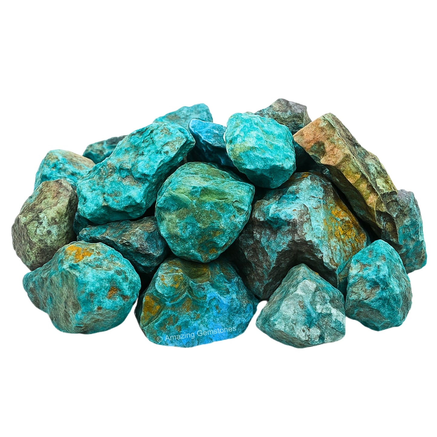 Amazing Gemstone Chrysocolla Raw Crystals and Healing Stones, Natural Rocks For Tumbling - DIY Raw Stones And Crystals (1 Piece)