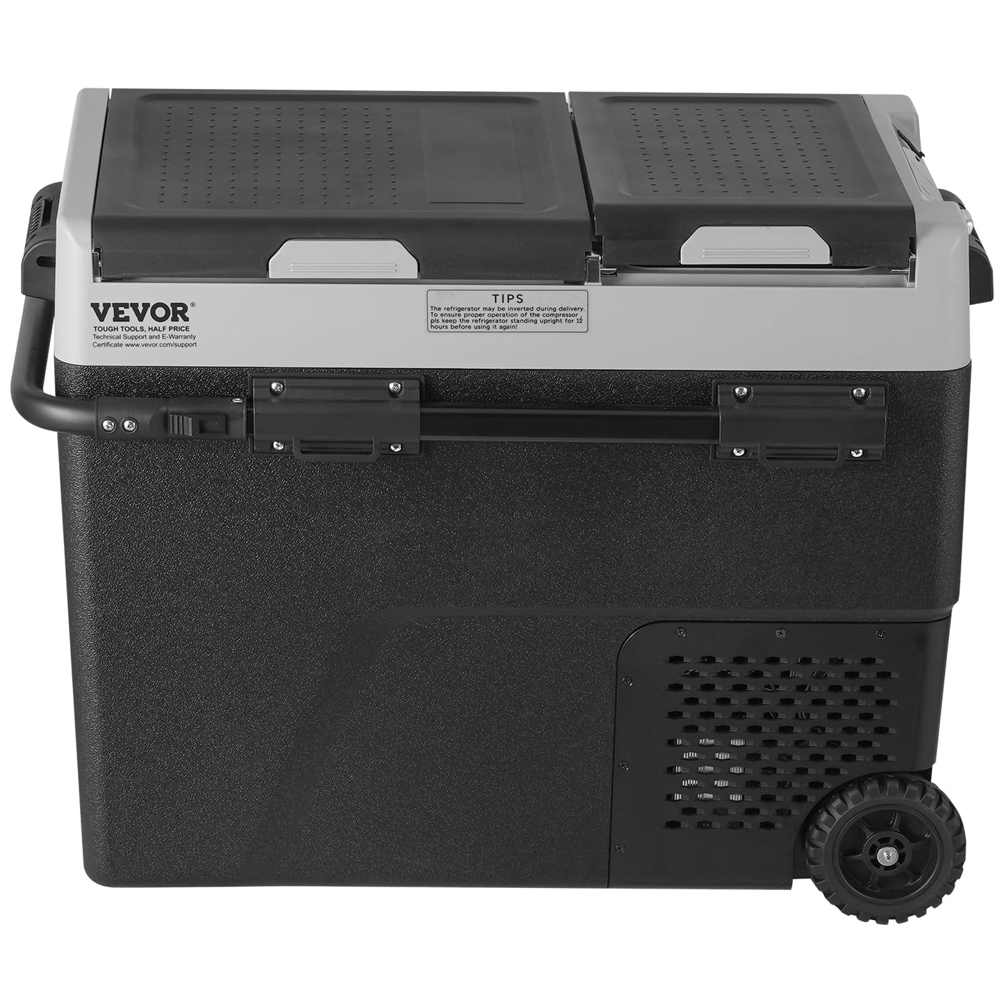 VEVOR Portable Car Refrigerator, 12 Volt Car Refrigerator Fridge, 58 L / 61.5 QT Dual Zone Portable Freezer, -4℉-68℉ Adjustable Temperature, Compressor Cooler for Home, Outdoor, Camping, RV, Car