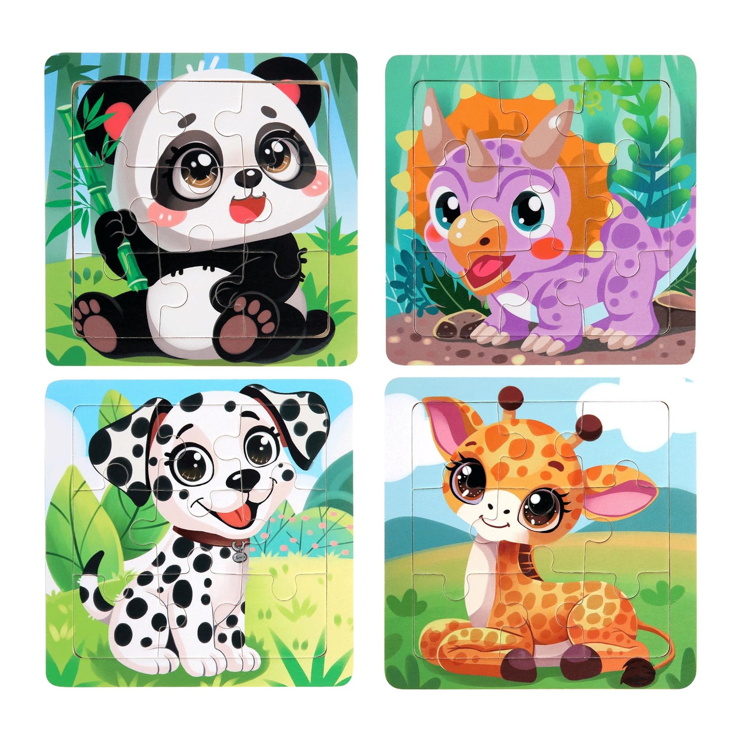 Wooden Puzzles for Toddlers 2-4, 9 Pieces Jigsaw Puzzles for Kids Ages 3-5, Toddler Toys for 2-4 Preschool Learning Activities, Learning & Educational Toys for Boys and Girl