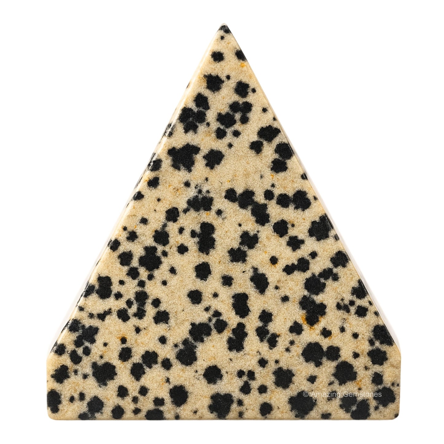 Amazing Gemstone Dalmatian Jasper Pyramid Crystal Healing Stones - 2" Great Pyramid Figurine of Natural Stone Pyramid for Meditation, Reiki, Chakra Balancing and Crystal Pyramids Grid