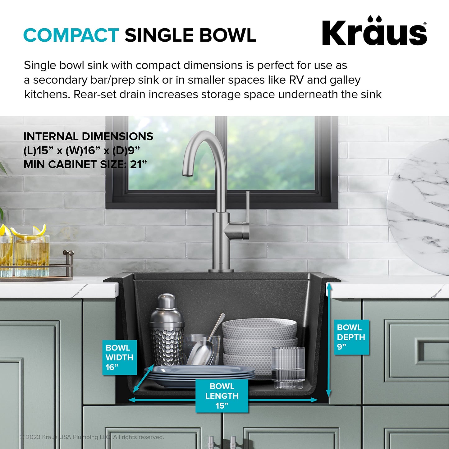 KRAUS Bellucci 18-inch Granite Workstation Drop In Top Mount Single Bowl Kitchen Sink in Metallic Black with Accessories, KGTW12-18MBL