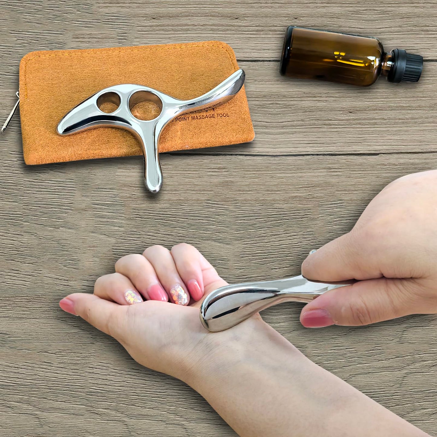 BYYDDIY Gua Sha Trigger Point Massage Tool -Thumb Protector,Deep Tissue Massage,Muscle Scraper Tool (T)