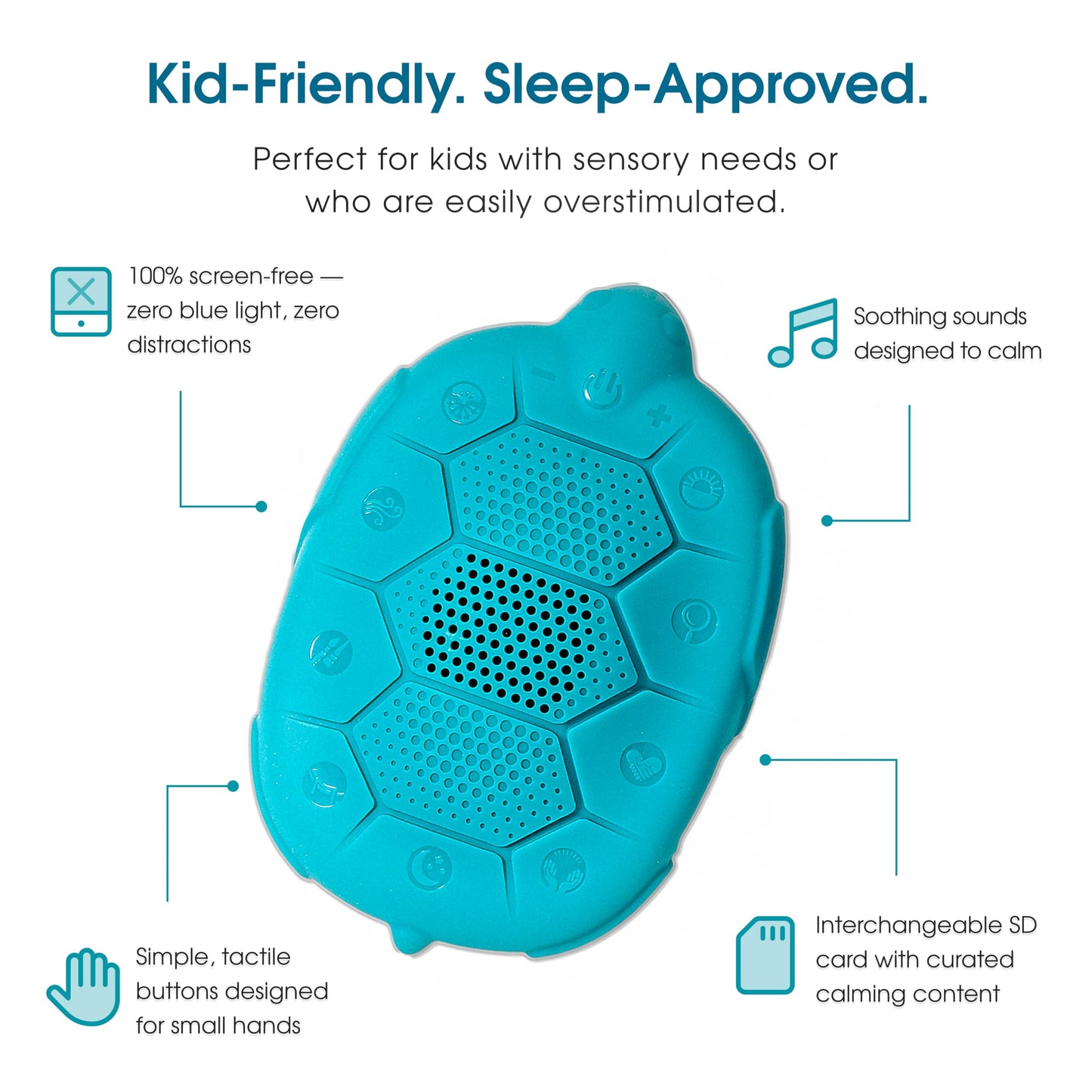 Zenimal Kids Sleep Aid - Screen-Free Sound Machine for Kids with Voice-Guided Audio Journeys, Calming Audio for Sleep, Peaceful Sleep Sounds to Build Healthy Independent Sleep Routines