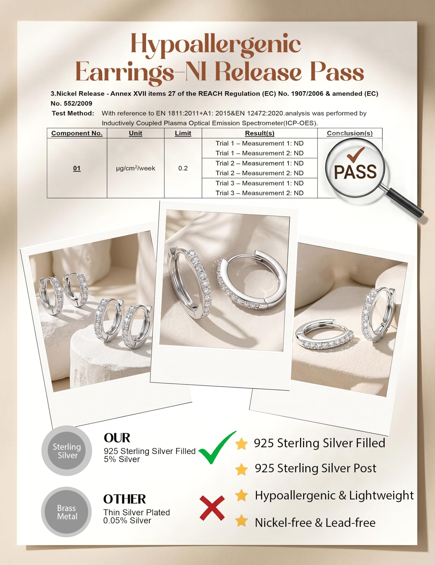 MILACOLATO 925 Sterling Silver Earrings for Women, Sterling Silver Filled Small Huggie Hoop Earrings Sets for Multiple Piercing Hypoallergenic Jewelry, CZ Cartilage Earrings Stacks Trendy Jewelry Gifts, 4 Pairs