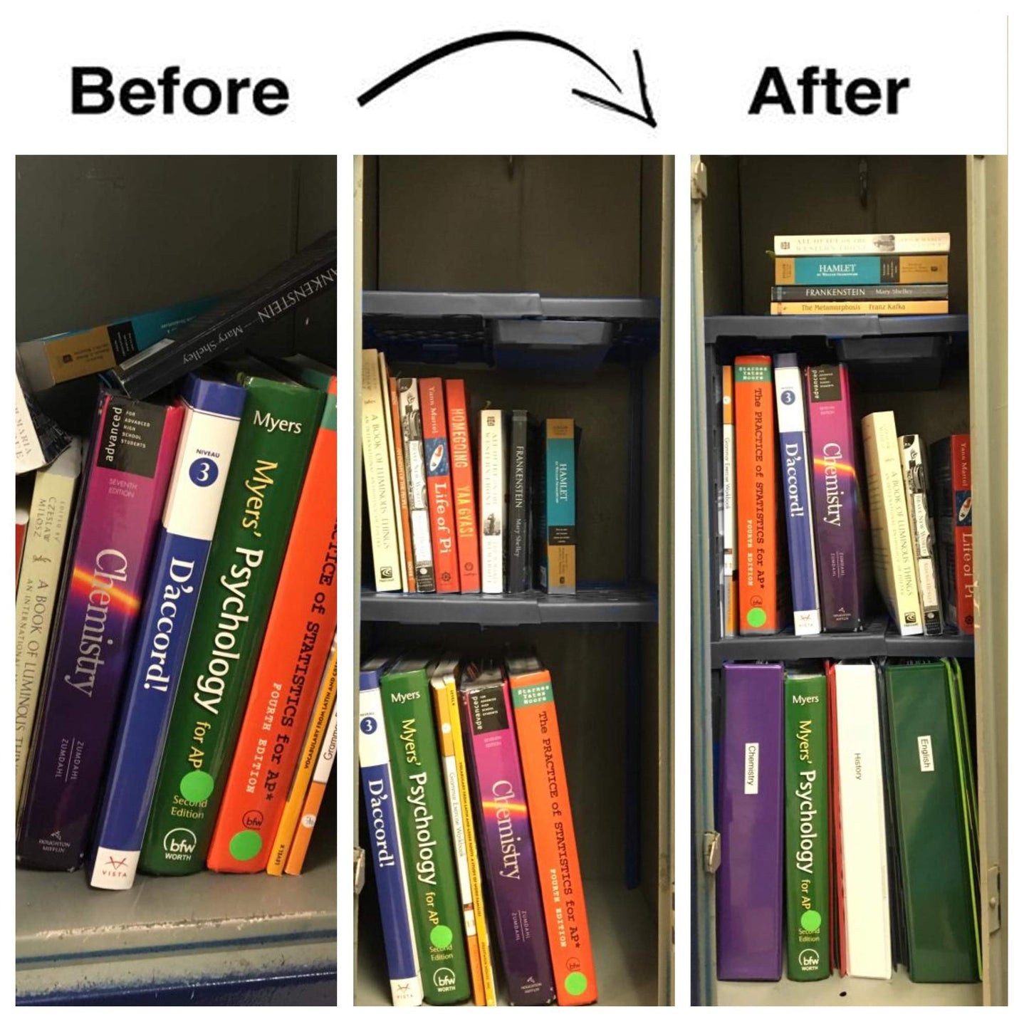 Locker Organizer Shelf， Adjustable Width and Height, Ideal Locker for School, Office, and Gym Lockers (Black)