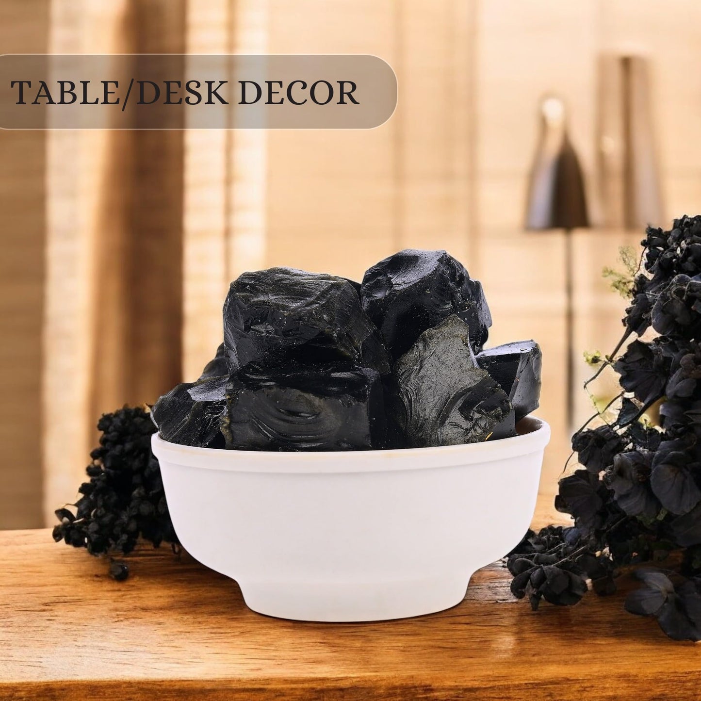 ANAYA AGATE Sheen Obsidian 2 Pcs Raw Crystals Rough Gemstones w/Authenticity Card, Velvet Pouch - Large 1.25–2.0" Raw Stones for Tumbling, Cabbing, Polishing, Cutting Natural Healing Crystals for Home Decor, DIY Stones