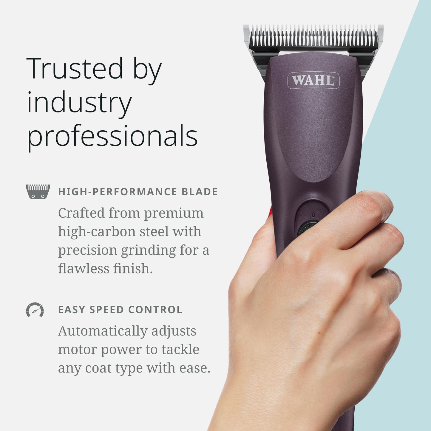 Wahl Pro Animal KM Supera Cordless Equine Clipper - Professional Horse Grooming Clipper - Quiet, Cordless Clipper - Battery-Powered Grooming Tool