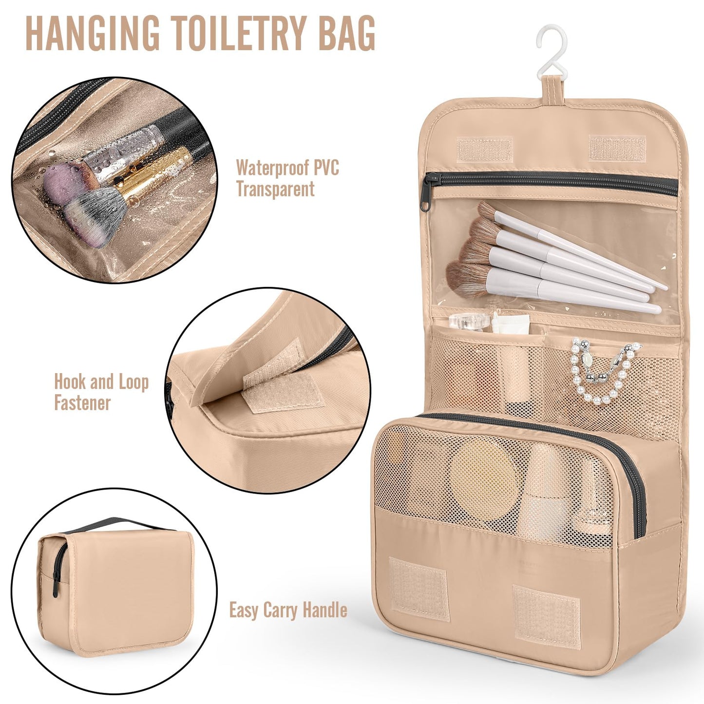 Veken 8 Set Packing Cubes for Travel Essentials, Suitcase Organizer Bags in 4 Sizes, Carry-On Luggage Accessories with Large Laundry & Hanging Toiletry Bag, Must-Have for Airplane, Road Trip & Camping