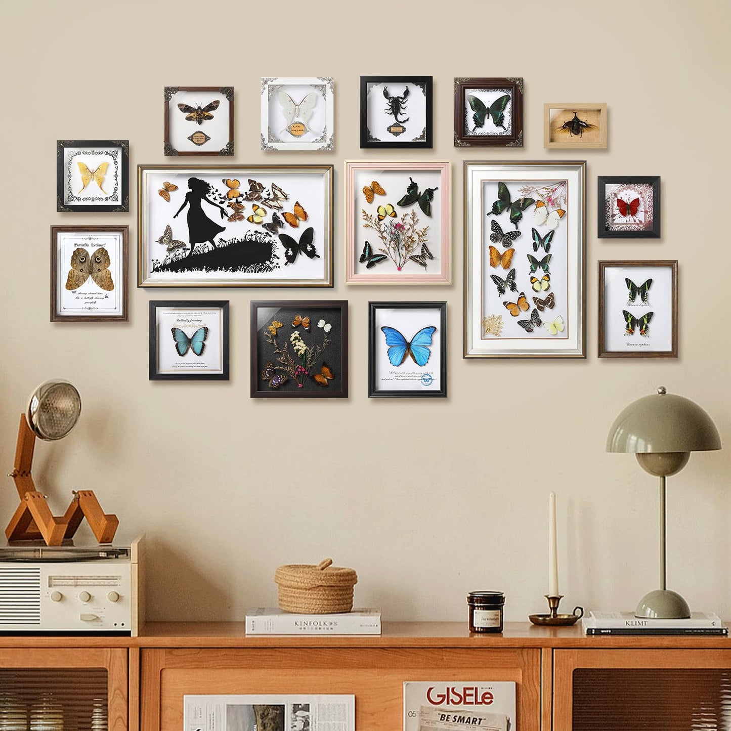 TOHTOFN Real Rhinoceros Beetle (Dynastes) Preserved Framed - 6.7x4.7 Inch Handcrafted Insect Specimen Shadow Box, Gothic Home Decor for Christmas Halloween Birthday Gifts