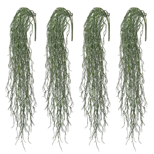 dallisten 4 Pcs Fake Hanging Plants, 36" Artificial Hanging Grass Plants Greenery Vines UV Resistant Faux Trailing Plants for Indoor Outdoor Wall Shelf Porch Boho Home Patio Decor(Green)
