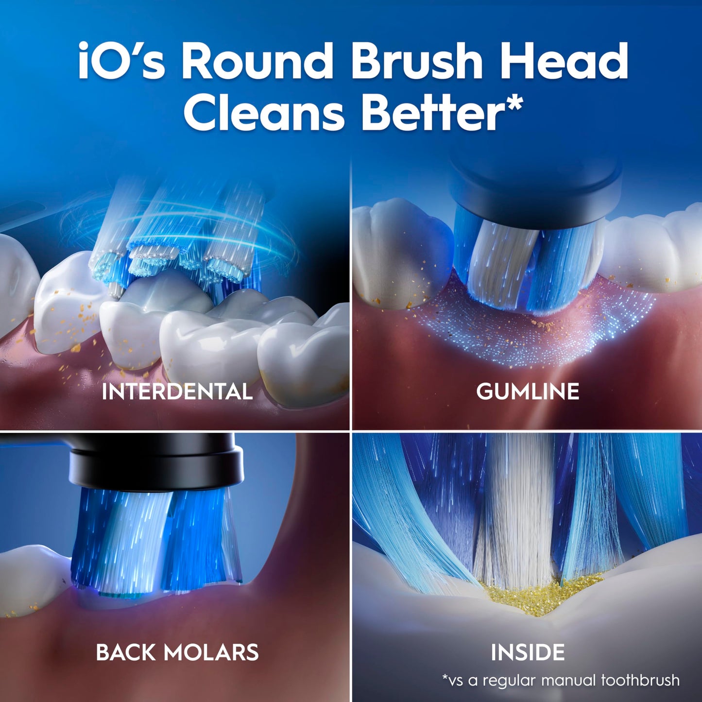 Oral-B iO Series 9 Electric Toothbrush with 4 Brush Heads, Aqua Alabaster