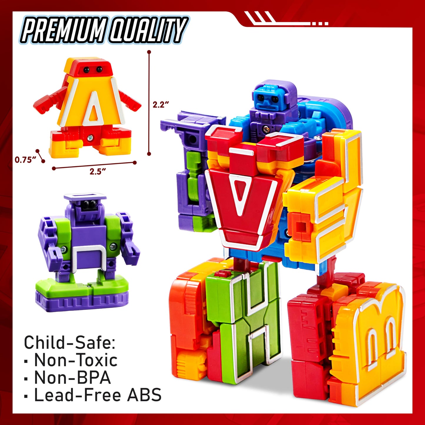 JOYIN Alphabet Robots Toys for Kids, ABC Learning Toys, Alphabots, Letters, Toddlers Education Toy, Carnival Prizes, Treasure Box and Prize for Classroom, Birthday Gift for Kids 3 4 5 6 7 8