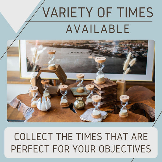 Sand Hourglass Timer - Glass Sand Clock Minutes - Modern Hourglass Watch with Wooden End Caps for Kids, Games, Classroom, Kitchen, Home or Office Decor (5 Minutes)