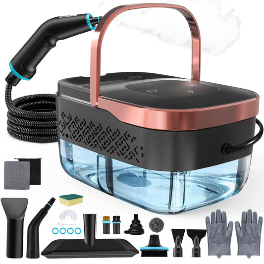 Steam Cleaner, 6-Level Adjustable Steam, 15s Heat-Up, 1250ML Tank, 7ft Extended Hose, Portable Steamer for Cleaning with 18 pcs Accessories for Home for Dirt, Grease, Grout, Tile, Floor, Car