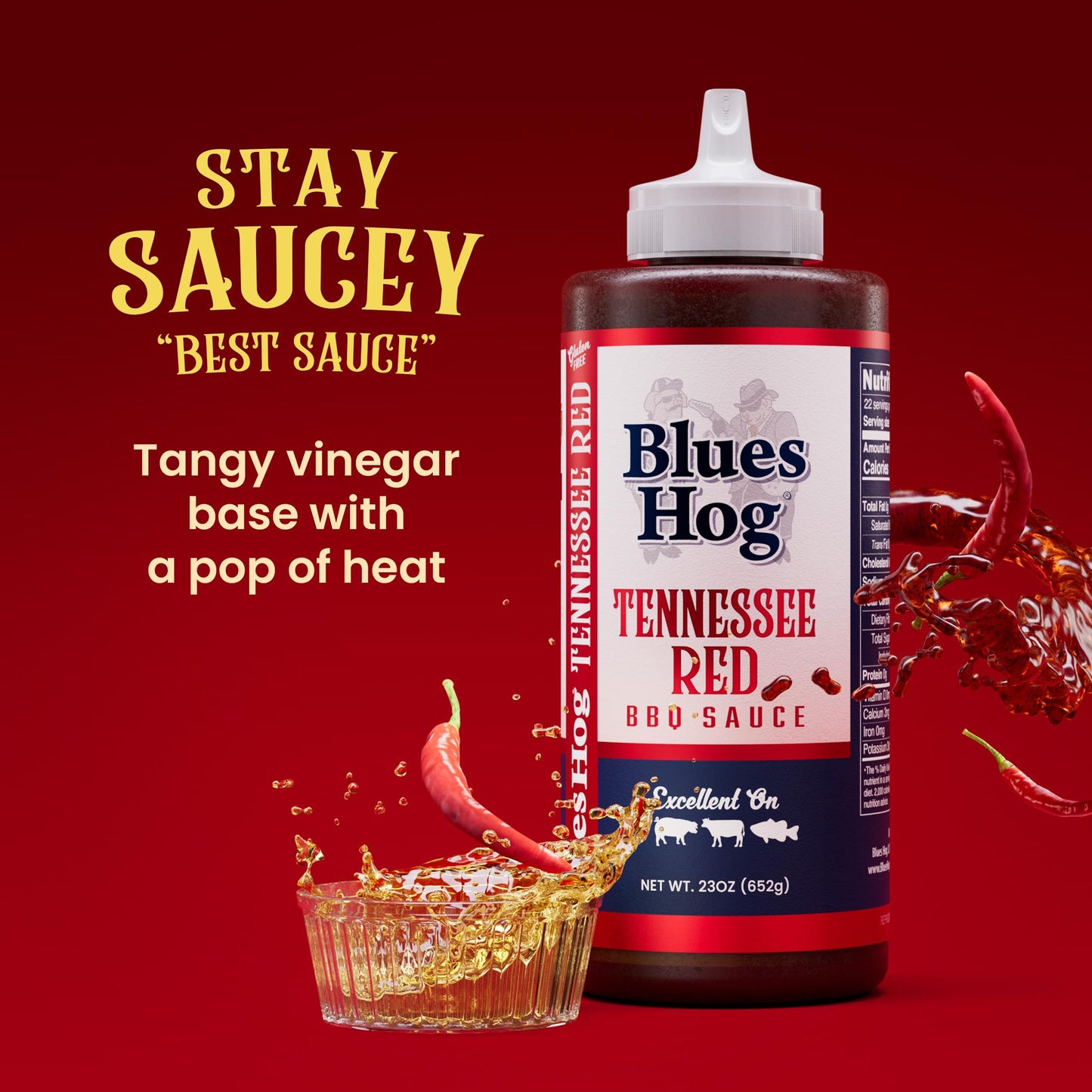 Blues Hog Sauce Barbecue Sauce Box, Raspberry Chipotle 25oz & Smokey Mountain 24oz Duo Pack, Variety Pack Sampler, Gift Set, All-Natural & Gluten Free, No High Fructose Corn Syrup, Made in the USA (Original & Tennessee Red)
