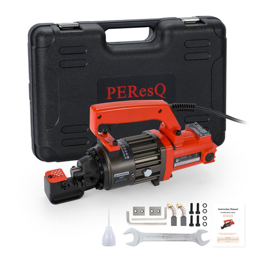 PEResQ Electric Hydraulic Rebar Cutter, 1000W 120V Corded, Portable Steel Bar Cutter, 5/8" (#5) 4-16mm Capacity, Cutting Speed 1s, Lightweight 16.5 lbs, Model PC-16 (Orange-16)