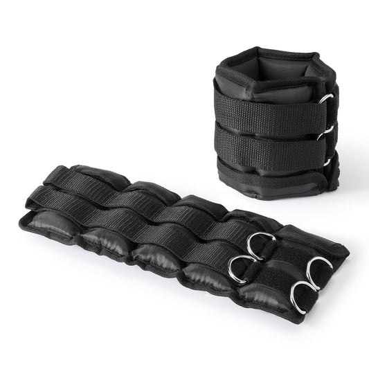 Amazon Basics Adjustable Ankle Weights for Resistance Training, 2.26 kg Set (1.13 kg Each), Black