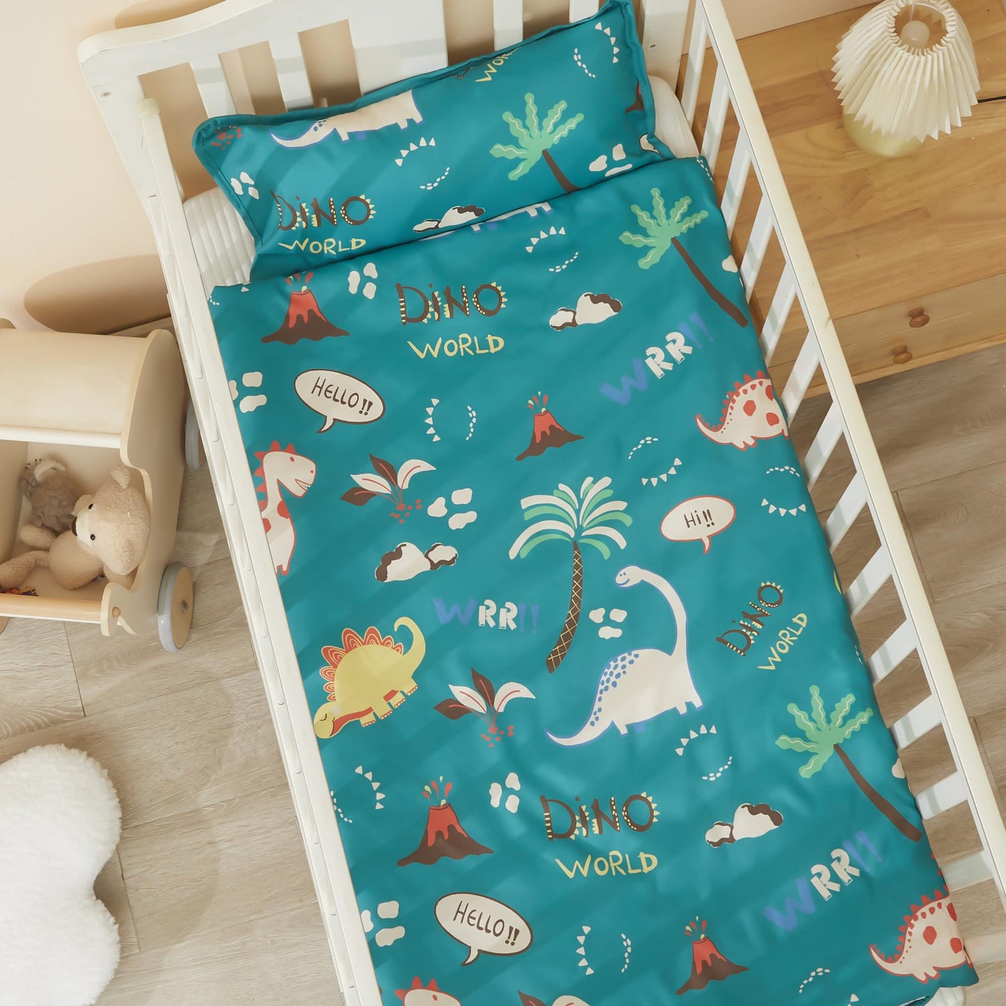 MORAIS Toddler Nap Mat with Pillow and Blanket - 52" x 20" Lightweight and Soft Nap Mats for Preschool, Daycare, Travel Sleeping Bags