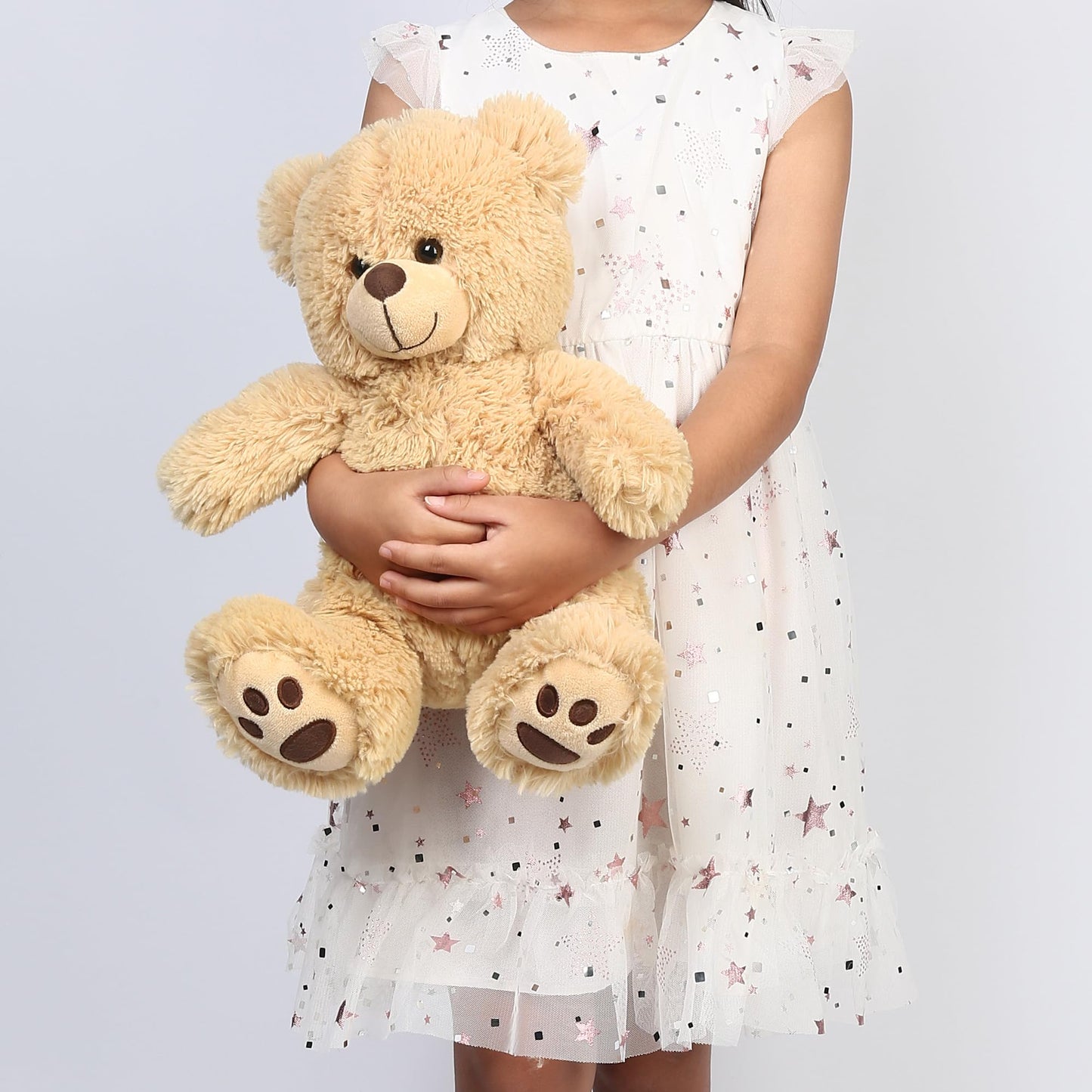 LotFancy Teddy Bear Stuffed Animal, 12 inch Cute Classic Teddy Bear Plush Toy, Soft Plush Gifts for Kids Baby Toddlers on Baby Shower Easter Decorations, Light Brown