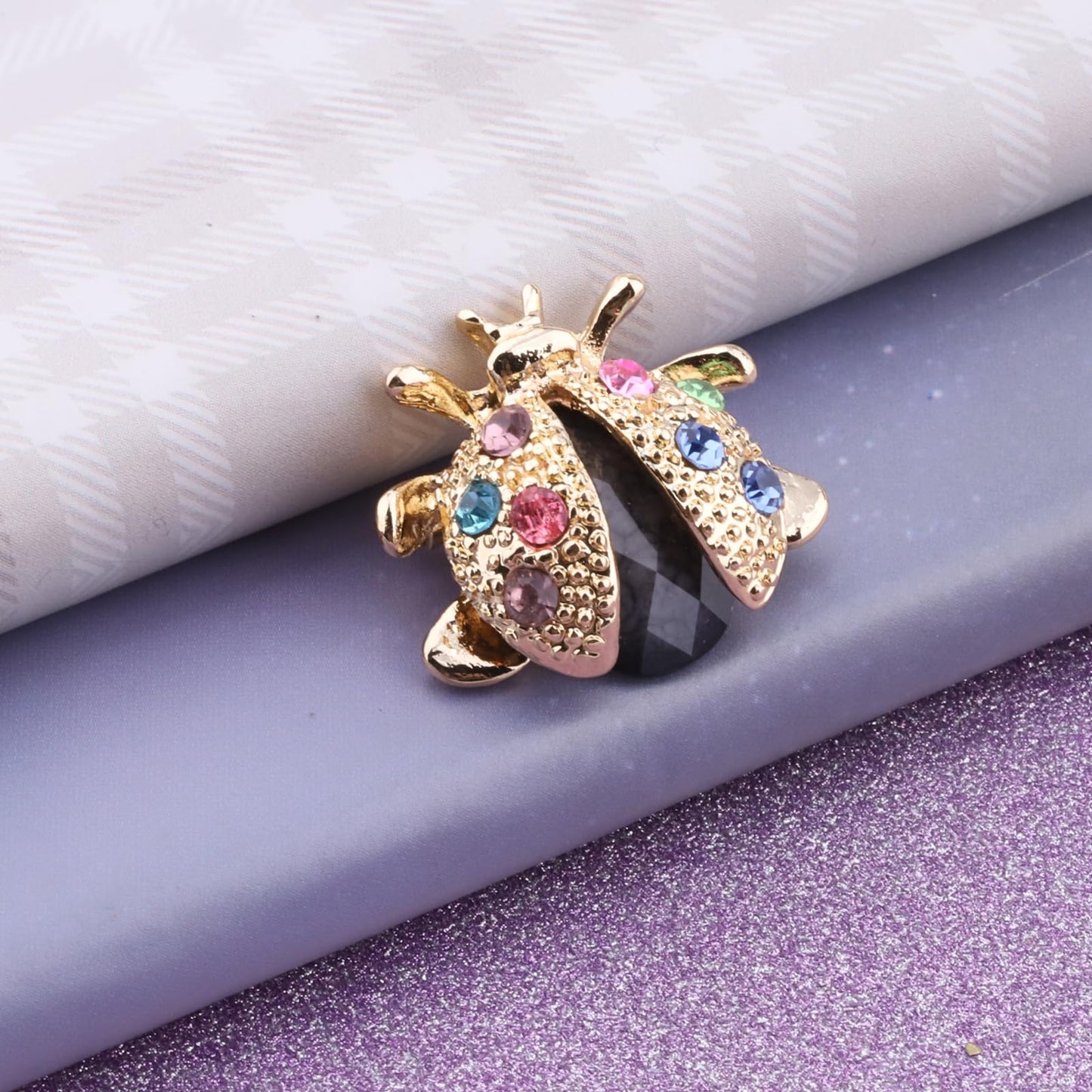 FEELMEM Crystal Rhinestone Butterfly Brooch Pin Blue Color Butterfly Brooches for For Women Wedding/Banquet/Birthday Party (yellow-2)