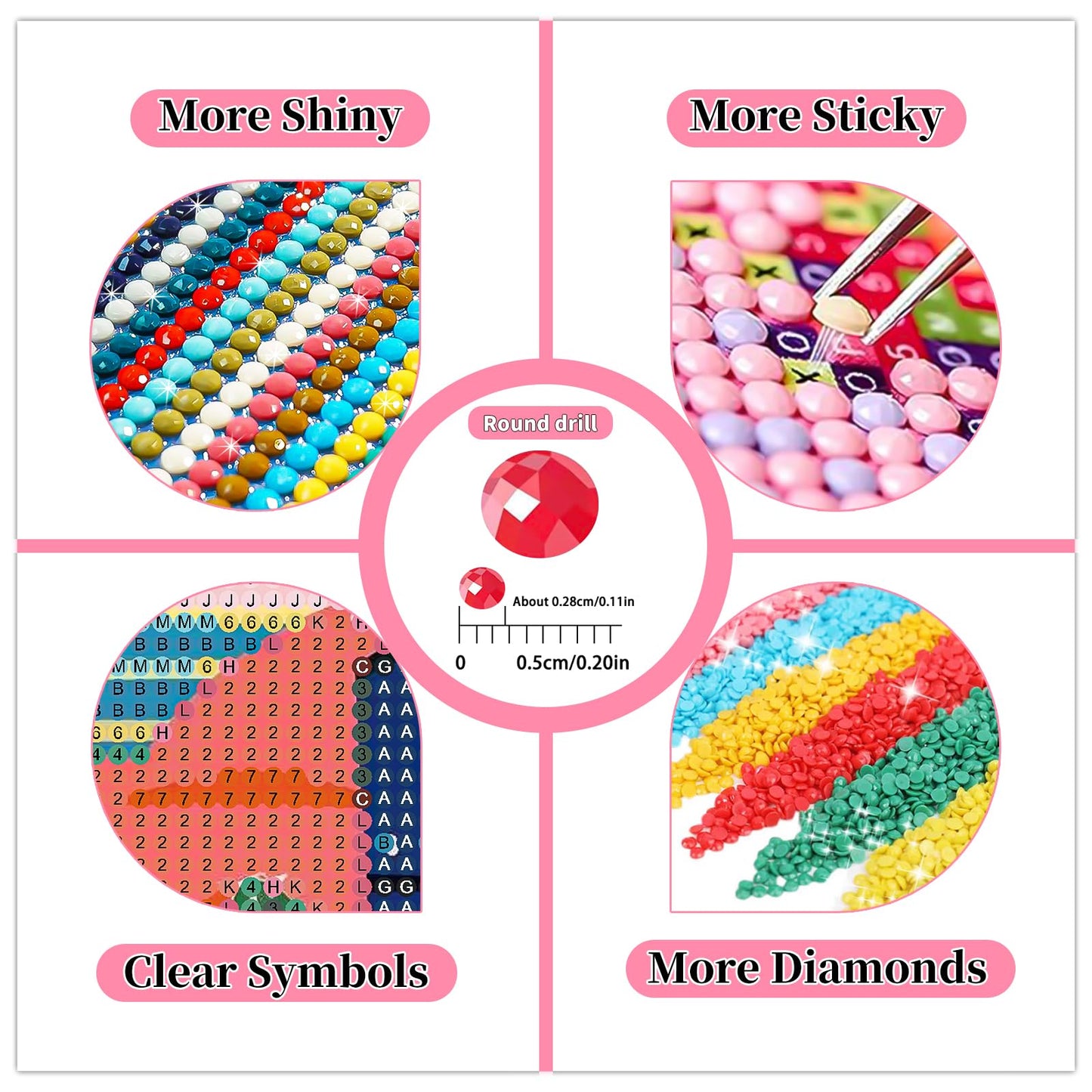 FFPTBNYX 12 Pack Diamond Art Kits for Adults 5D Diamond Painting Kits for Beginners DIY Full Drill Round Diamond Dots Gem Art Painting by Numbers Crafts Home Wall Decor Gifts 12x16 Inch
