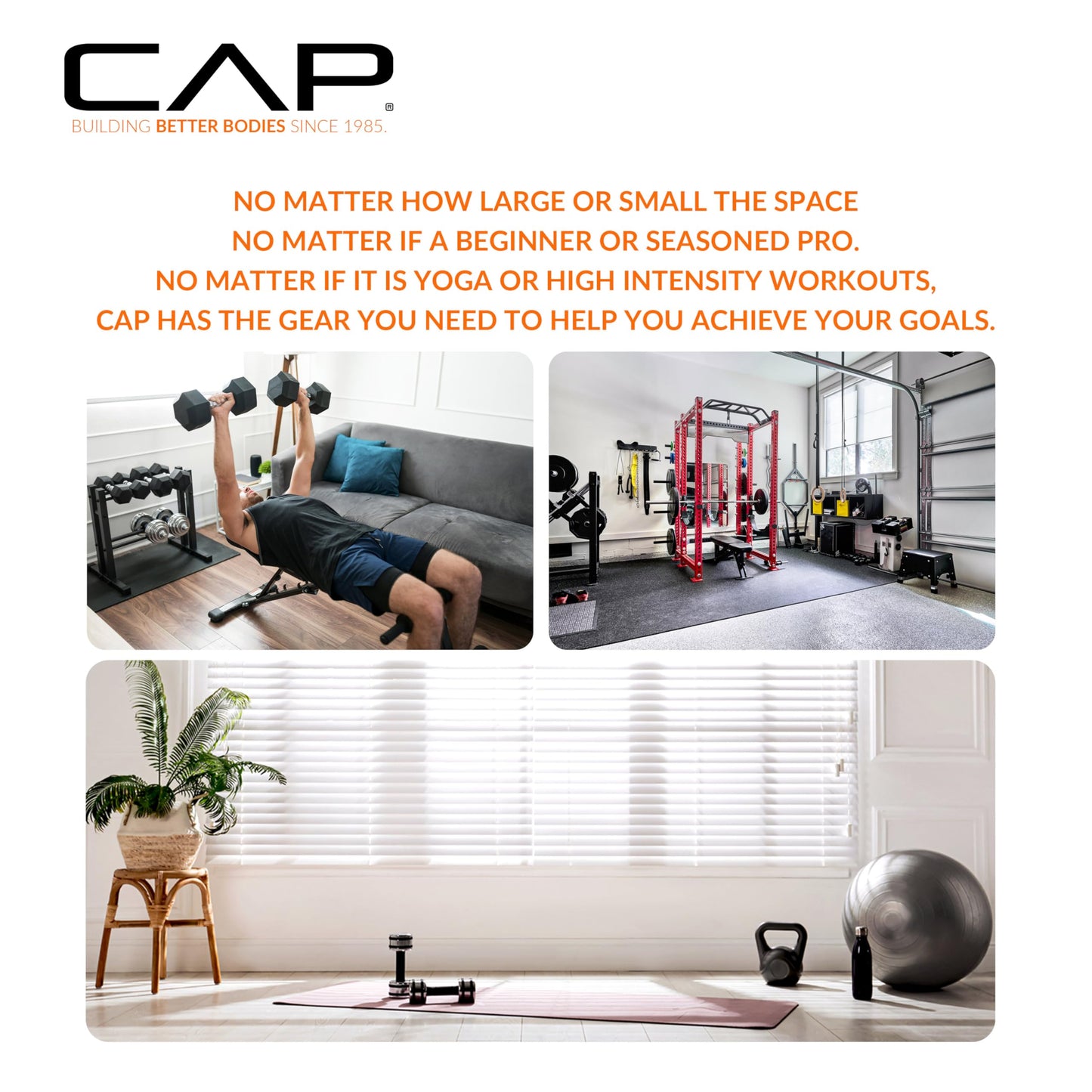 CAP Barbell 45 Lb 12-Sided Rubber Coated Olympic Weightlifting Grip Plate – Single