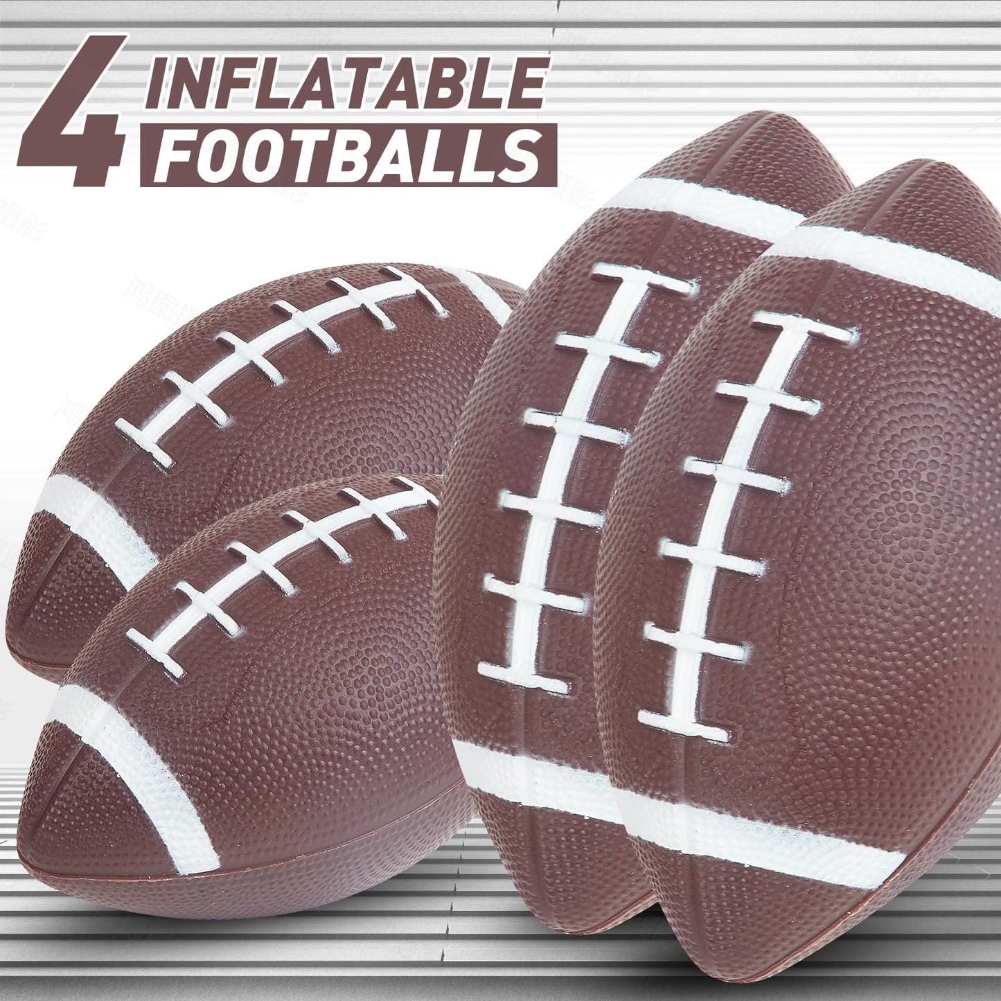 GOODLYSPORTS Football Toss Game with 4 Inflatable Balls + 66" Throwing Target - Football Target Practice for Kids + Football Gifts for Boys 8-12 - Carnival Games for Kids + Yard Games for Adults